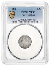 Newfoundland. Victoria (1837-1901). Silver 10 Cents, 1888 (KM-3) PCGS ...