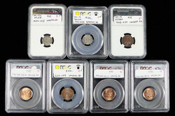 Newfoundland. George V-George VI. Group of Silver and AE encapsulated ...