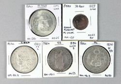 Peru. Republica. Large lot of Silver Crowns and Minors, 1796-1973, ...