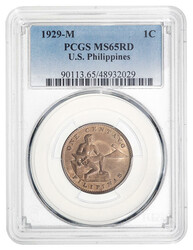 Philippines. U.S. Administration. Centavo, 1929 M (KM-163) PCGs MS65 ...