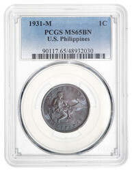 Philippines. U.S. Administration. Centavo, 1931 M. (KM-163) PCGS MS65 ...