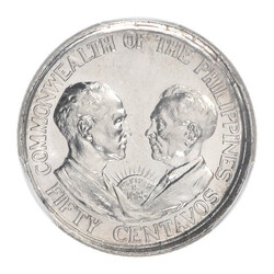 Philippines. Commonwealth. Silver 50 Centavos, 1936 M (KM-176) PCGS ...