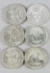 South Africa and Southern Rhodesia. Sextet of Silver Crowns., ...