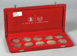 Tunisia. 1969 10-piece Proof Set., Silver 1 Dinars. Bare head of ...