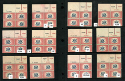 Airmail Special Delivery, 1934, 16¢ dark blue & 1936, 16¢ red & ...