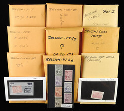 Belgium & Colonies, "The Real Deal" All-Mint Holding in Glassines & ...