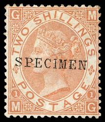 1880, Queen Victoria, 2s brown, Spray of Rose watermark (Scott 56), ...
