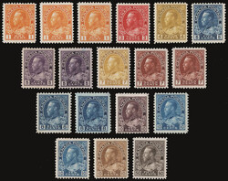 1911-25, King George V "Admirals," Group of 19 stamps (Scott ...