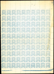 1945, 10f-200f Soviet Star (Michel 81-86), full sheets of 100, ...