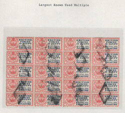 1932, "Postal Seal,", 1pi red &amp; blue, mint &amp; used multiples ...