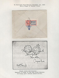 1933, "Letter Seal," 1pi red & blue, Small Collection (Scott M3), two ...