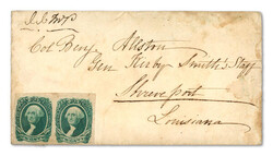 1864, Trans-Mississippi Express Courier Usage to the Col. Benj. ...
