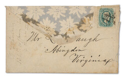 Floral Themed Wallpaper Cover, in gray and white, franked by CSA #11 ...