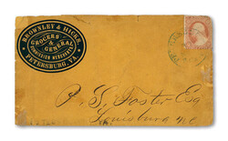 Petersburg Va Cameo Cover Holding, 1850's, franked with 3¢ 1851 (12) ...