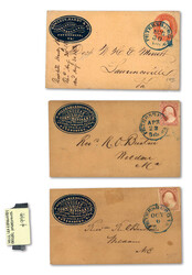 Petersburg Va Cameo Cover Holding, 1850's, franked with 3¢ 1851 (12) ...