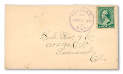 California Cover Collection, 1850's-1880's, 16 including manuscript ...