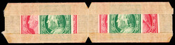 1909, 1¢ green, D.L. watermark, imperf + 2¢ carmine, U.S.A.V. ...