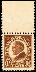 1925, 1½¢ Harding (Scott 553), wide top margin single, o.g., never ...
