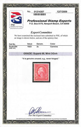 1923, 2¢ Washington (Scott 554), o.g., never hinged, perfectly ...