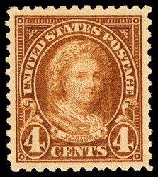 1923, 4¢ Martha Washington (Scott 556), o.g., never hinged, pristine ...