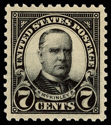 1923, 7¢ McKinley (Scott 559), o.g., never hinged, mathematically ...