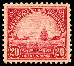 1923, 20¢ Golden Gate (Scott 567), o.g., never hinged, flawless in ...