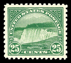 1922, 25¢ Niagara Falls (Scott 568), Nicely balanced margins, o.g., ...