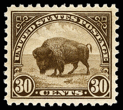 1923, 30¢ American Buffalo (Scott 569), o.g., never hinged, Post ...