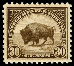 1923, 30¢ American Buffalo (Scott 569), o.g., never hinged, a lovely ...