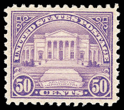 1922, 50¢ Arlington Amphitheater (Scott 570), o.g., never hinged, ...