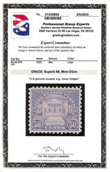 1922, 50¢ Arlington Amphitheater (Scott 570), o.g., never hinged, ...