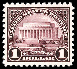 1923, $1 Lincoln Memorial (Scott 571), o.g., never hinged, choice ...