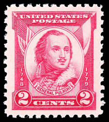 1931, 2¢ Pulaski (Scott 690), o.g., never hinged, the very picture ...