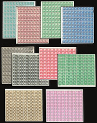 1931, Rotary press definitives, 11¢ to 50¢ complete (Scott 692-701) ...