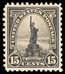 1931, 15¢ Statue of Liberty, rotary press printing (Scott 696), o.g. ...