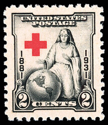 1931, 2¢ Red Cross (Scott 702), o.g., never hinged, a simply ...
