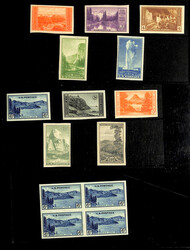1935, National Parks, imperf., 1¢ to 10¢ complete set of singles ...