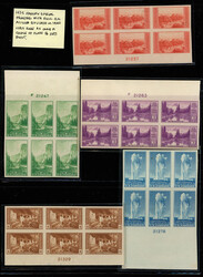 1935, National Parks, imperf., 1¢ to 10¢ complete set of plate ...