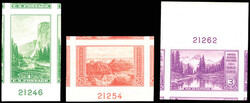 1935, National Parks, imperf., 1¢ to 10¢ complete (Scott 756-765), ...