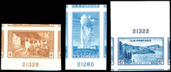 1935, National Parks, imperf., 1¢ to 10¢ complete (Scott 756-765), ...