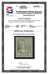 1938, Presidential Issue, 8¢ Van Buren (Scott 813), o.g., never ...
