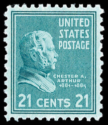 1938, Presidential Issue, 21¢ Chester A. Arthur (Scott 826), o.g., ...