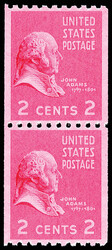1939, Presidential Issue, 2¢ John Adams, vertical coil, perf. 10 ...