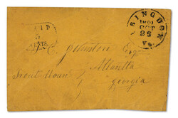 Abingdon, Va., 1861, 5¢ black (Scott 2XU2), partly clear strike at ...