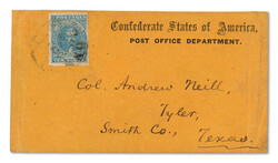 1861, 10¢ blue, Paterson printing (Scott 2), 3 large margins to ...