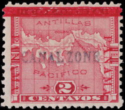 1904, 2c Map, rose (Scott 1), o.g., lightly hinged, remarkably fresh ...
