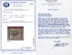 1904, 8¢ on 50c Map, bister brown (Scott 15), a fresh, well centered ...