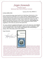 1915, 5c Arosemena, deep blue & black, type III overprint (Scott 48), ...