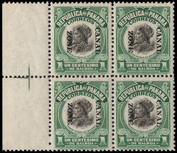 1921, 1c light green & black, type V overprint reading down (Scott ...