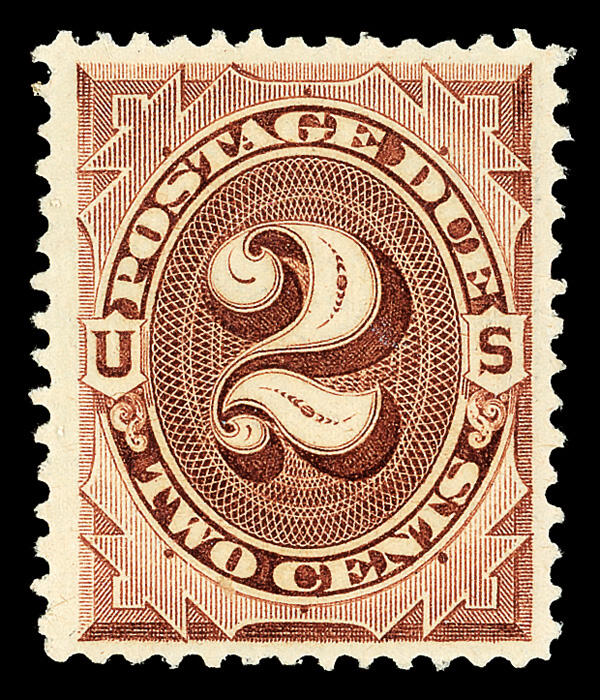 Postage Due, 1879, 2¢ deep brown, Special Printing (Scott J9), o.g., ...